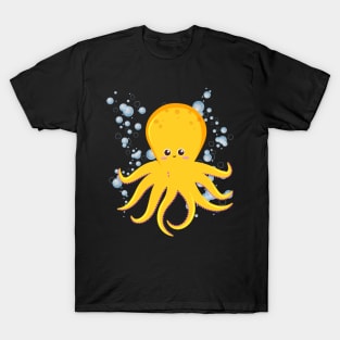 I really Like octopus Cute animals Funny octopus cute baby outfit Cute Little octopi T-Shirt